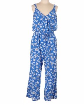 Heartloom Royal Blue Floral Wide-Leg Jumpsuit